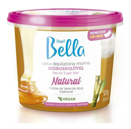 Cera Hidrossolúvel Depil Bella Natural Vegan - 300g