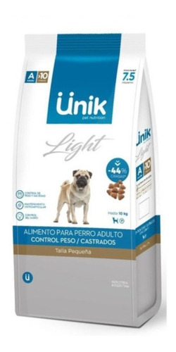 Alimento Unik Light Control Peso Adulto Raza Pequeña 7,5kg