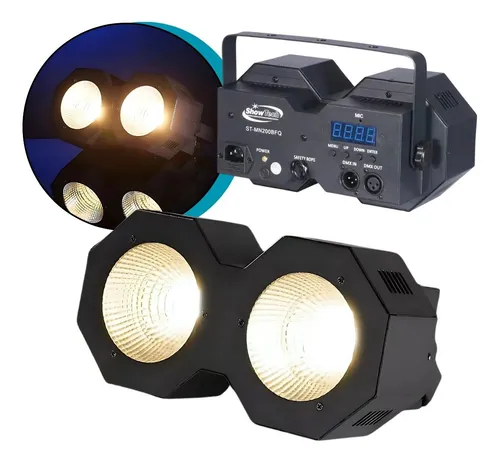 comprar Mini Brut Led Cob 200w Branco Quente E Frio Dmx Dj Strobo