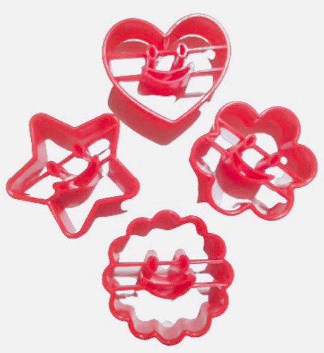 Cortadores Para Galletas Con 4 Pzas (pack Con 2) Rojo
