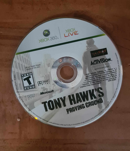 Tony Hawks - Xbox 360 (solo Disco)