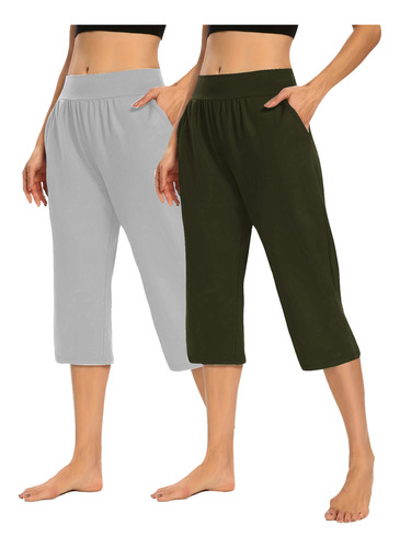 2 Pantalones Casuales, Elásticos Y Elegantes Para Mujer De P