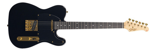 Guitarra Seizi Vintage Saitama Tl All Black Gold Cor Preto Orientação da mão Destro