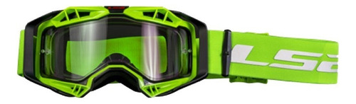 Antiparras Motocross Mx Ls2 Aura Lente Transparente Armazón Verde Talle Único