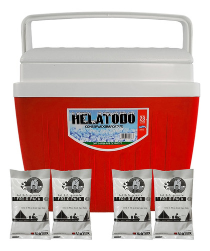 Set Conservadora Helatodo 28 Lt Mas 4 Refrigerantes Rs5