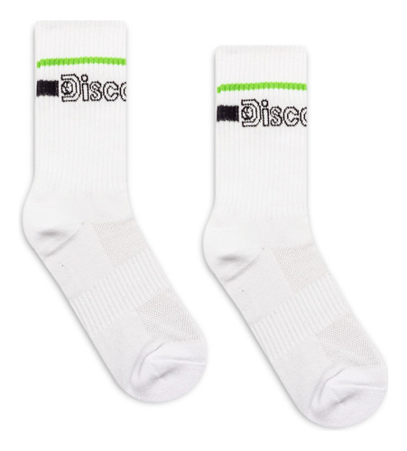 Calcetin Discovery - Minimal Stripe - Green Oficial - Noma Blanco Lisa M