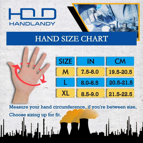 Imagen 4 de 5 de Guantes Moto Handlandy Termicos Impermeables Thinsulate Azul