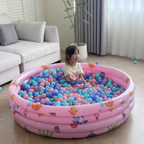 Alberca Inflable 100cm Verde De 3 Aros Para Interior