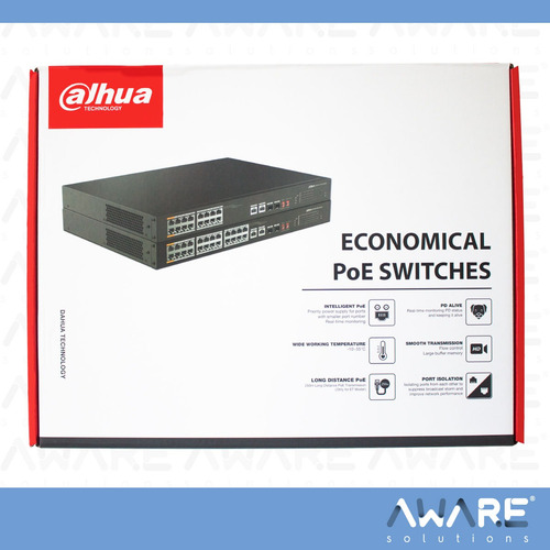 Switch Dahua 26 Puertos 240w 24-poe-10/100 2-combo-1000