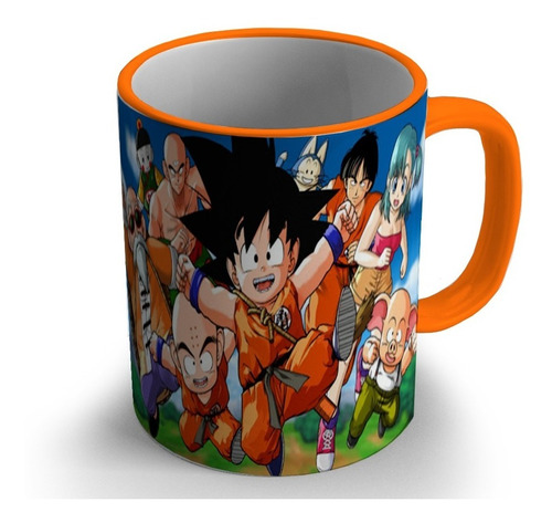 Taza Borde Color Naranja Dragon Ball Db-002