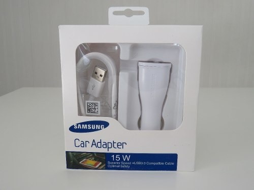 Cargador Samsung EP-LN915UCWEGSTD usb de auto con cable carga rápida blanco