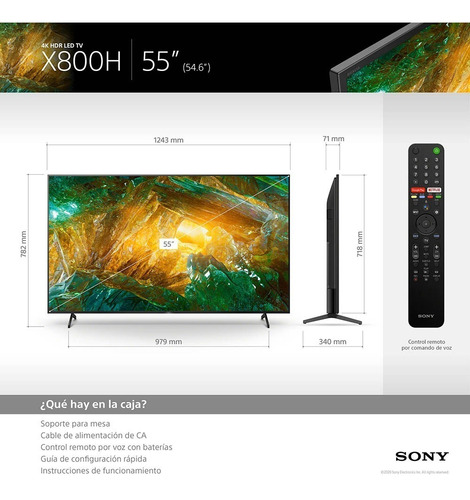 Imagen 7 de 7 de Led Smart Tv Sony 55 Xbr-55x805h Android 4k Uhd