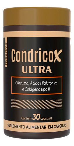 Condricox Ultra Cúrcuma Ácido Hialurônico Colágeno Tipo 2 Com 30 Cápsulas Sabor Sem Sabor