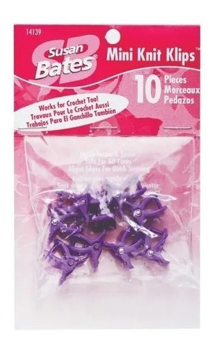 Paquete 10 Pzas Mini Clips Plástico Susan Bates Coats
