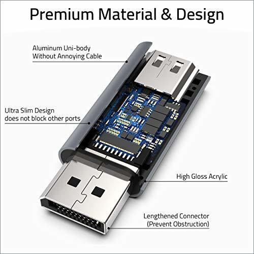 Adaptador Displayport Hdmi 2 No Usb 4k Uhd Tamaño Mini