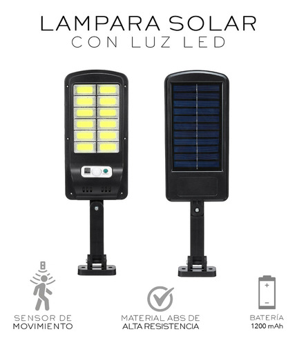 Lampara Led Solar Suburbana Exterior Luminaria