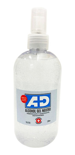 Ad Alcohol En Gel Antibacterial Neutro Higienizante X 250ml