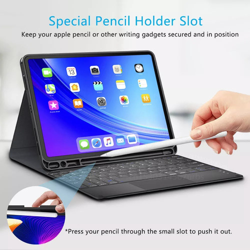 B Funda+teclado Sensible Al Tacto For Galaxy Tab S9 Fe 10.9