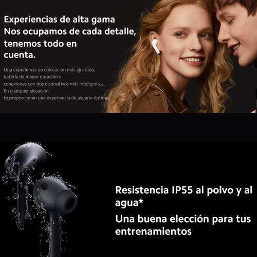 Xiaomi Buds 3 Auriculares In-ear Inalámbricos Anc Ip55, Blan