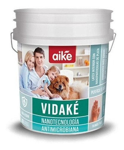 Látex Interior Vidake Antimicrobiana Blanco Mate X4 Mapache