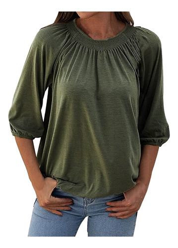 Everlanding Camiseta Cuello Redondo Moda Para Mujer Blusa 3