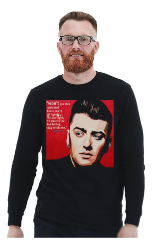 Polera Ml Sam Smith Wont You Stay With Me Pop Impresión Dire