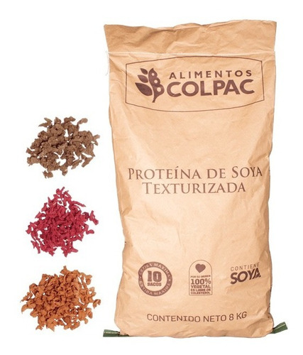 8 Kilos De Soya Texturizada Sabor Bistek Colpac