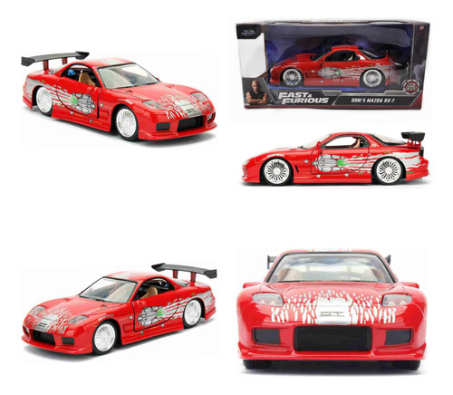 Mazda Rx7 Dom's Toretto Fast & Furious Escala 1:32, 13cms. 