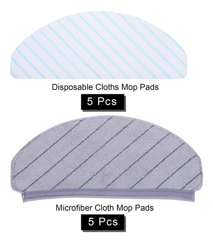 1 Juego De Almohadillas De Microfibra Para Fregona Y Paños D