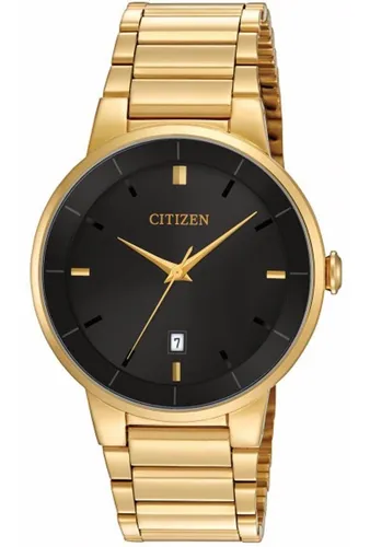 Gold citizen watch black face hotsell