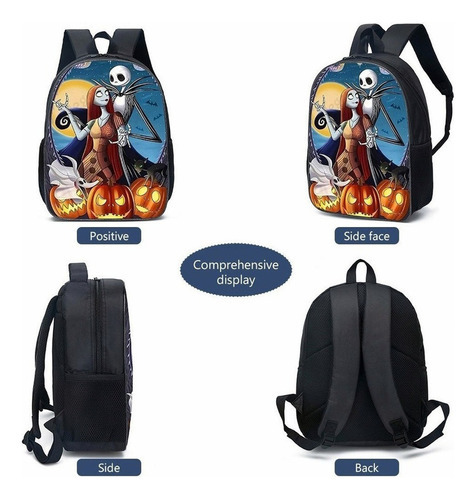 Mochila escolar casual Nightmare Before Christmas, Jack Skellington Color Bowl