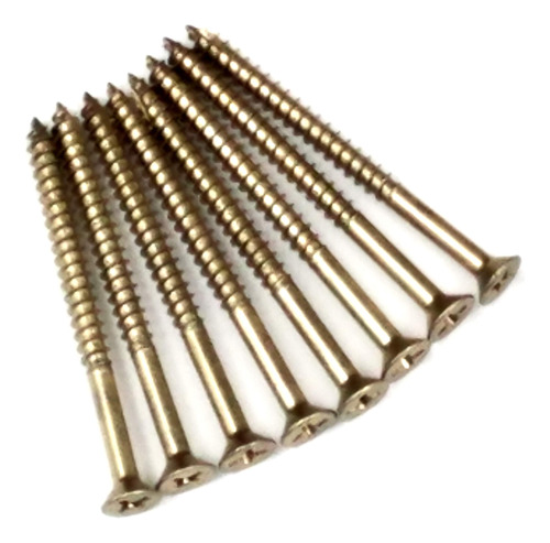 Tornillo Madera Laton Pulido Brillante 9 X 2 1 4  Para 24