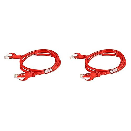 31381 Cable De Red Cat6 Sin Enganches, Rojo (5 Pies/1.5...