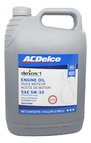 Aceite 5w30 Galo Dexos1 Suprem Acdelco 98553988