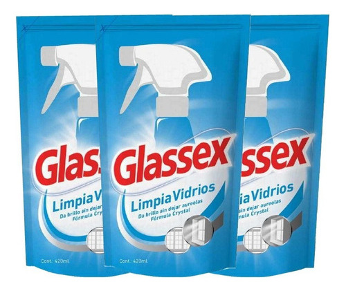 Glassex Multiusos Recarga [anti Grasa, Limpia Vidrios ]