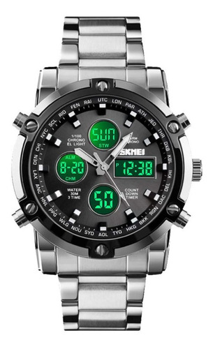 Reloj Hombre Skmei 1389 Original Steel Luxury Ctra Water R