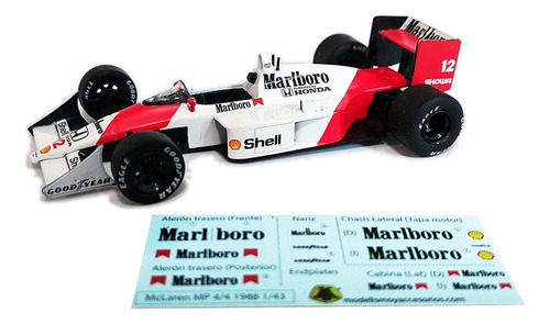 Set De Calcas - Mclaren Mp 4/4 - Ayrton Senna - Escala 1/43