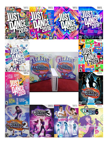 Nintendo Wii + 2 Pistas De Baile + 16 Juegos Just Dance Ddr 