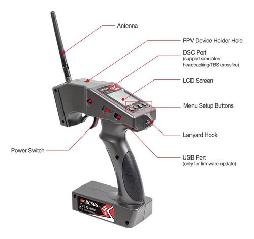 Radiolink Rc6gs V3 7 Canales Rc Transmisor Y R7fg Gyr...