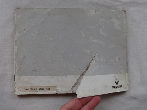 Manual R19 1993 Guantera Renault 19 Catalogo Instrucciones (Usado)