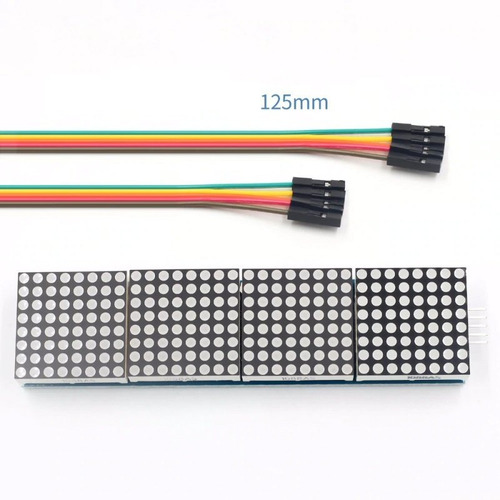 Módulo 4 X Matriz Led 8x8 Max7219 De Puntos Para Arduino