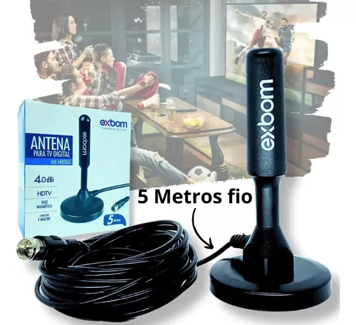 Antena Para Tv Smart Led Lcd 4k 3d Interna HD Uhf 1,80m Cabo - PIX - Antena  - Magazine Luiza