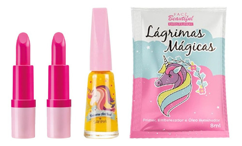 Imagem 7 de 9 de Kit Infantil C/ Maquiagem Mochila + Batom Esmalte Top Bz134