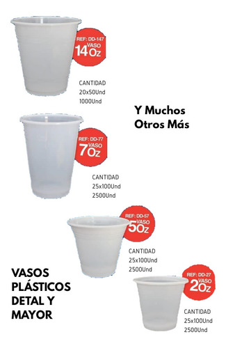 Vasos Plásticos V77 7oz