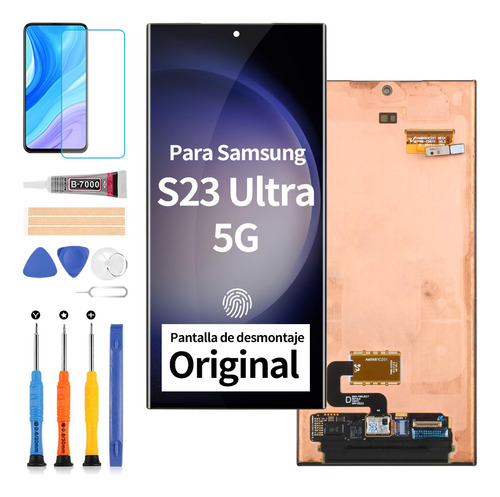 Srjtek Pantalla Original Para Samsung S23 Ultra 5g S918e/b