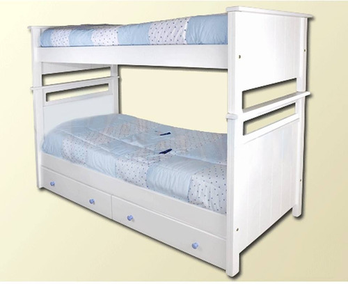 Imagen 4 de 7 de Cama Cucheta Desmontable Puente Laqueada Baranda Y Escalera