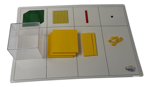 Imagen 2 de 3 de Ingeniacrea: Cubos De Base 10 C/cubo Transparente Y Tablero
