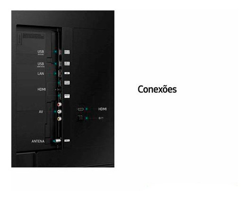 Imagem 7 de 9 de Samsung Smart Tv Crystal 4k 50, Visual Livre Cabos-un50au800