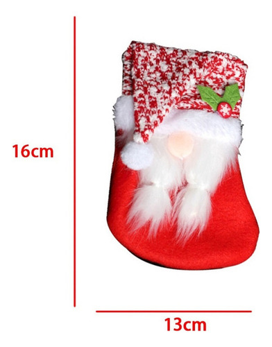 Colgante Bolsa Dulces Con Calcetín Navideño De Felpa