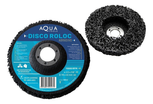 2 Strip Disc Removedor De Tinta Fundo E Vernizes 115mm Roloc Cor Preto